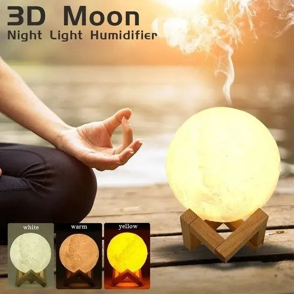 Lámpara Humidificadora Con Forma de Luna
