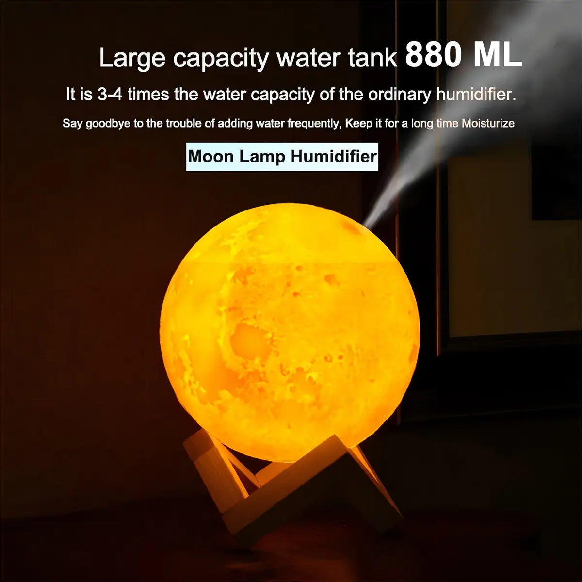 Lámpara Humidificadora Con Forma de Luna